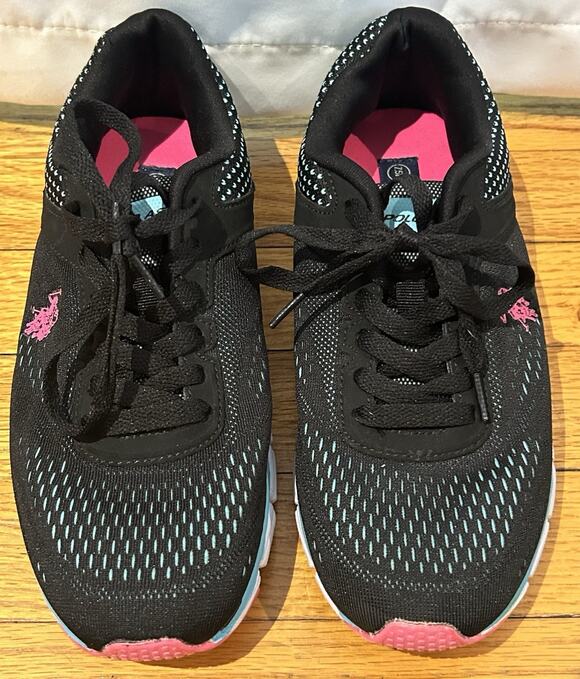 U.S. Polo Assn. Shoes - U.S. Polo Assn. Black/Pink Sneakers Women Size 7.5